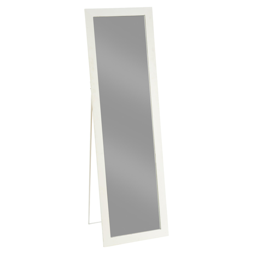 White Wood Floor Mirror 18.15 W x 1.4 D x 60.15 H Inches with Stand eBay
